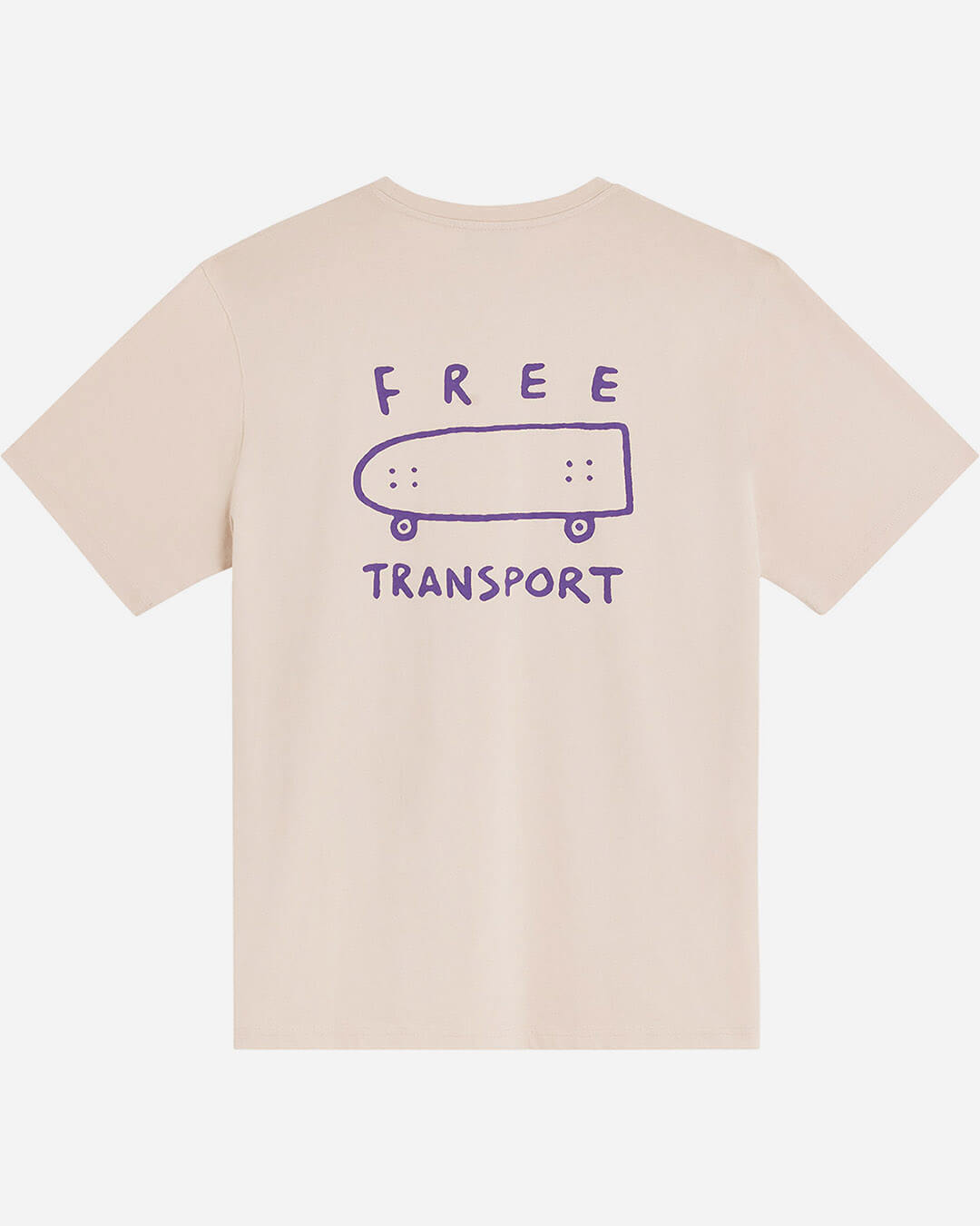 t shirt bask in the sun clay free t shirt coton bio beige graphique homme