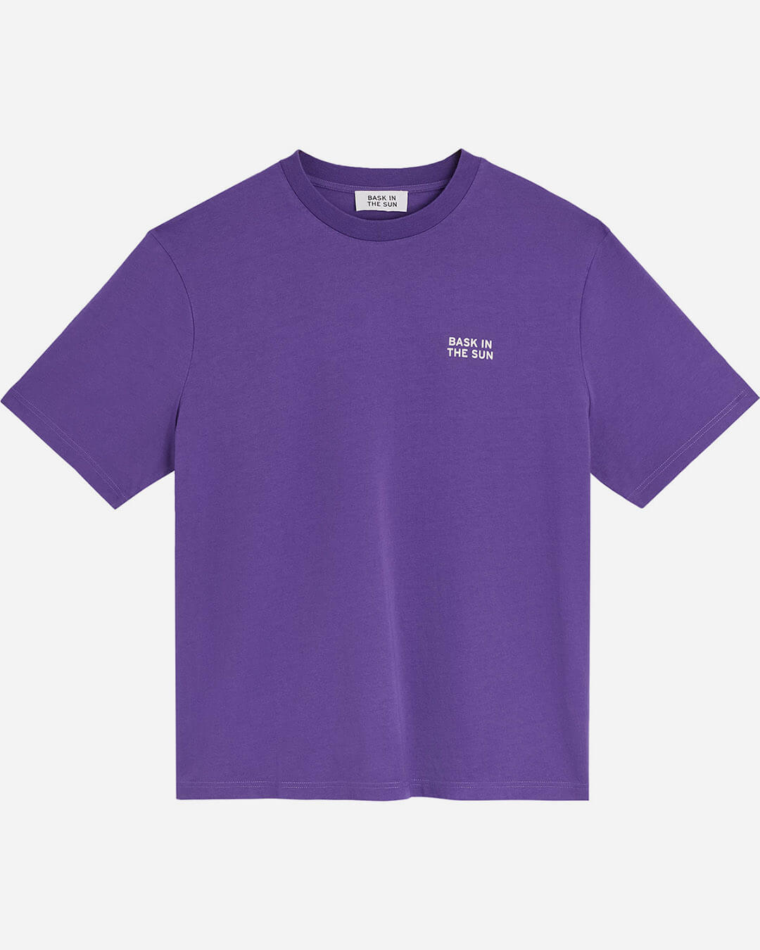 t shirt bask in the sun purple heart t shirt coton bio violet graphique coeur