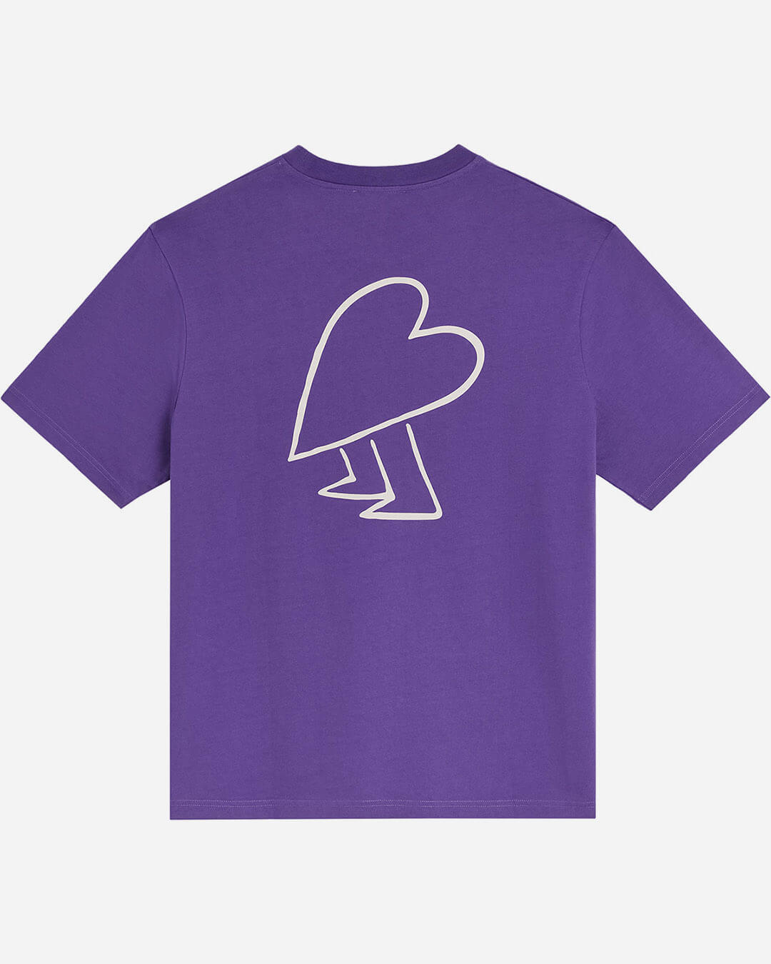t shirt bask in the sun purple heart t shirt coton bio violet graphique coeur