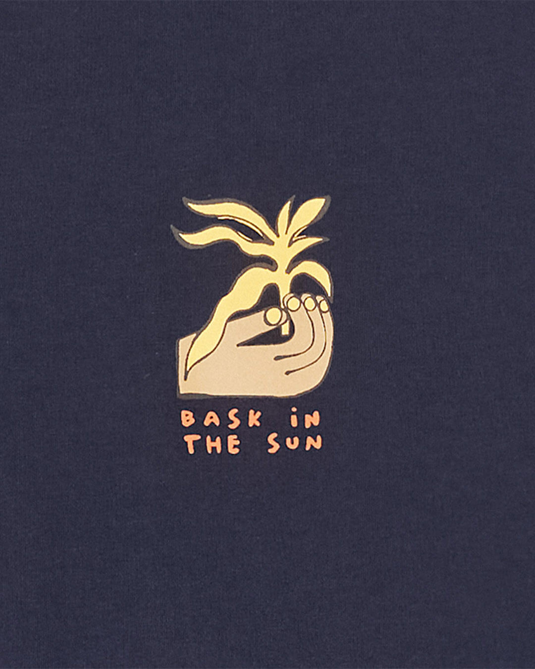 T‑shirt homme Midnight Plant Tee Bask In The Sun – graphique plante – coton biologique