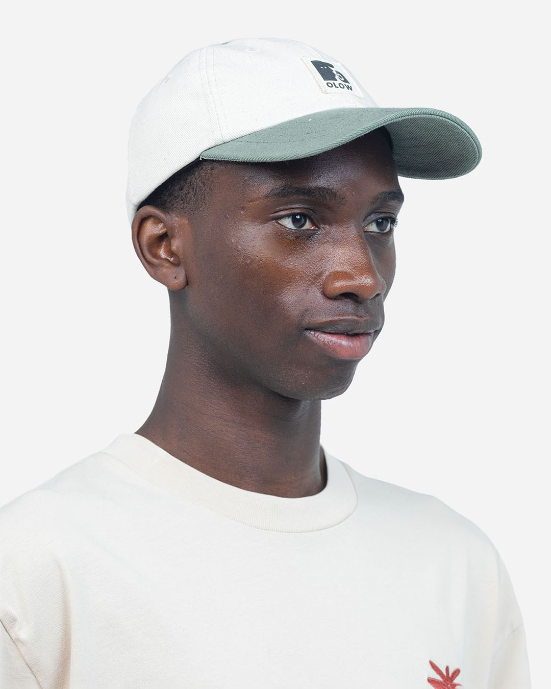 Casquette Six Panel Stanton Bicolore Écru OLOW en coton biologique écru bicolore, coupe six panel