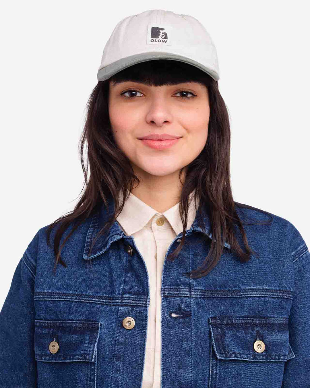 Casquette Six Panel Stanton Bicolore Écru OLOW en coton biologique écru bicolore, coupe six panel