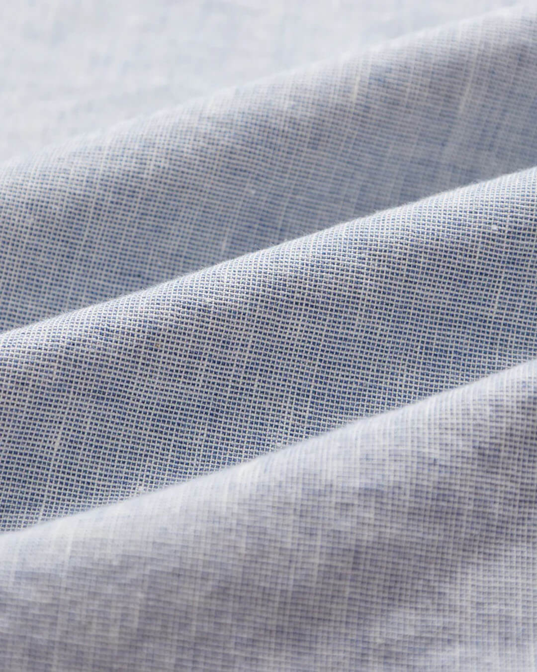 Chemise Granular blue Portuguese Flannel en coton et lin texturé