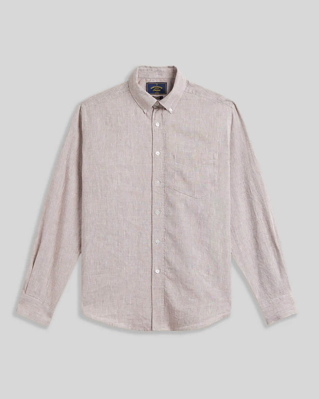 Chemise Granular Bordeaux Portuguese Flannel en coton et lin texturé