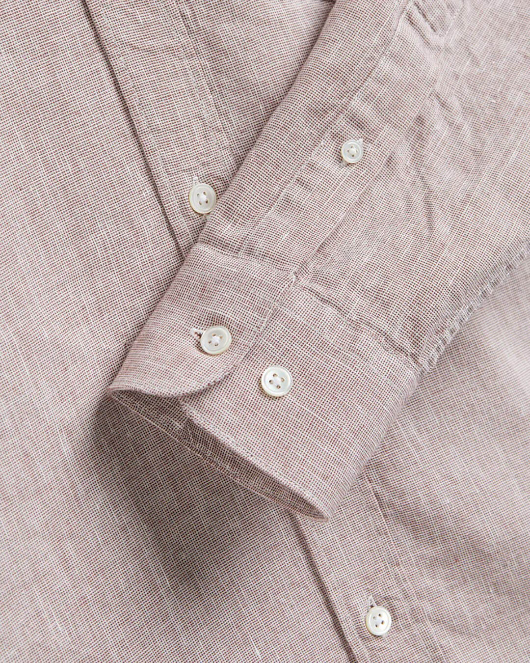Chemise Granular Bordeaux Portuguese Flannel en coton et lin texturé