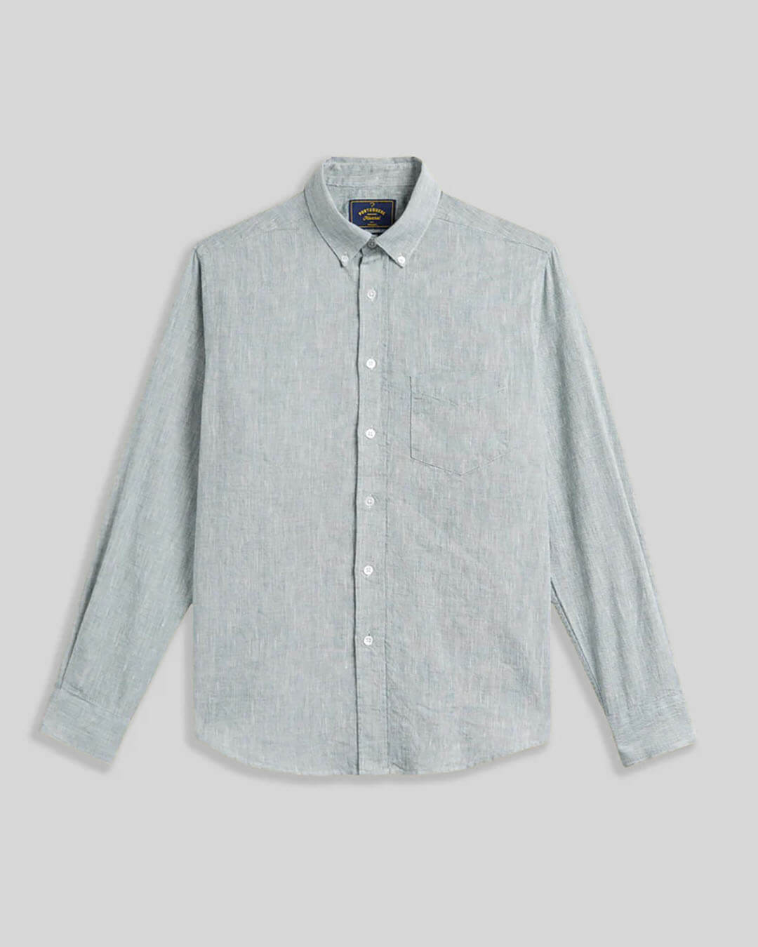 Chemise Granular Bordeaux Portuguese Flannel en coton et lin texturé