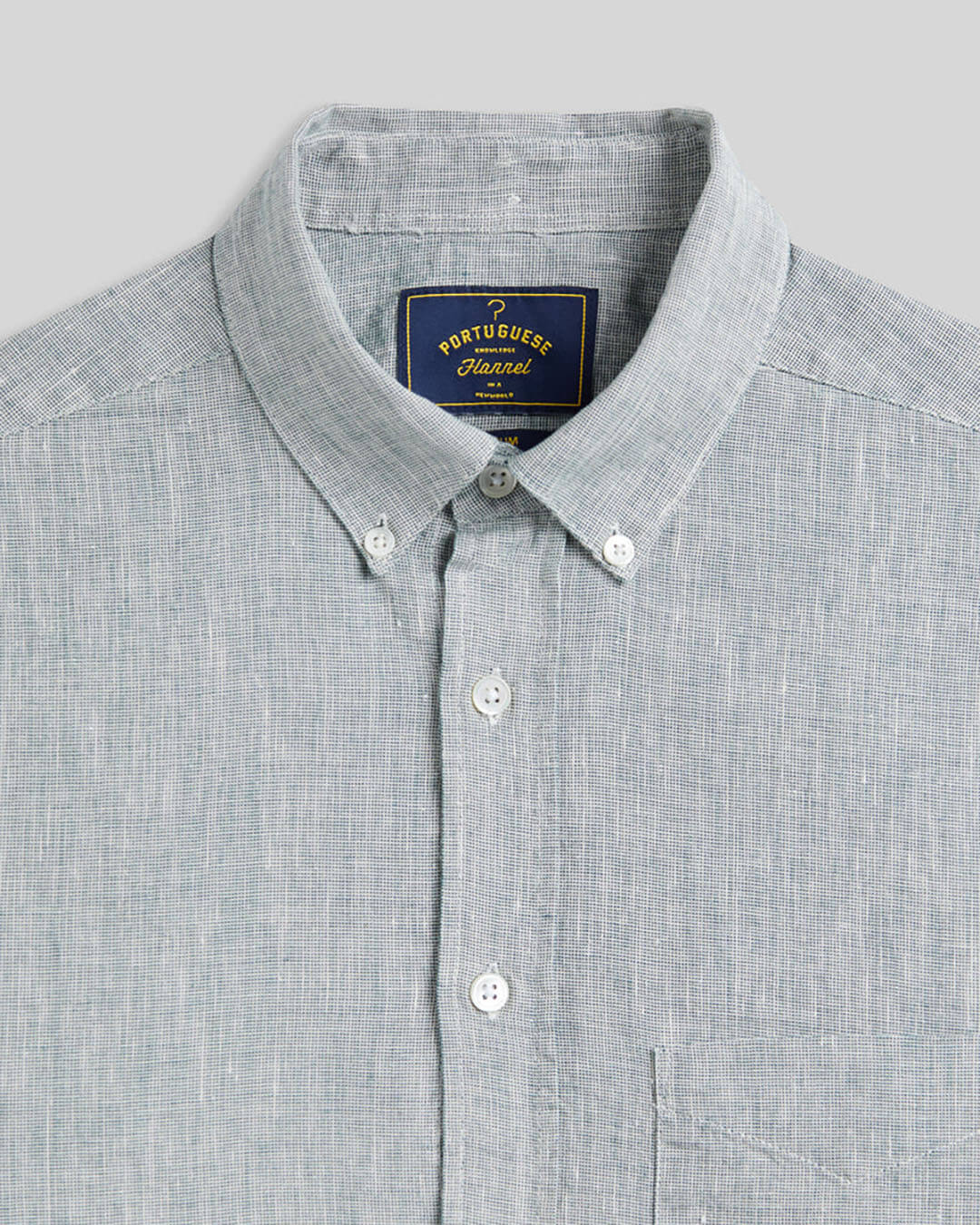 Chemise Granular Bordeaux Portuguese Flannel en coton et lin texturé