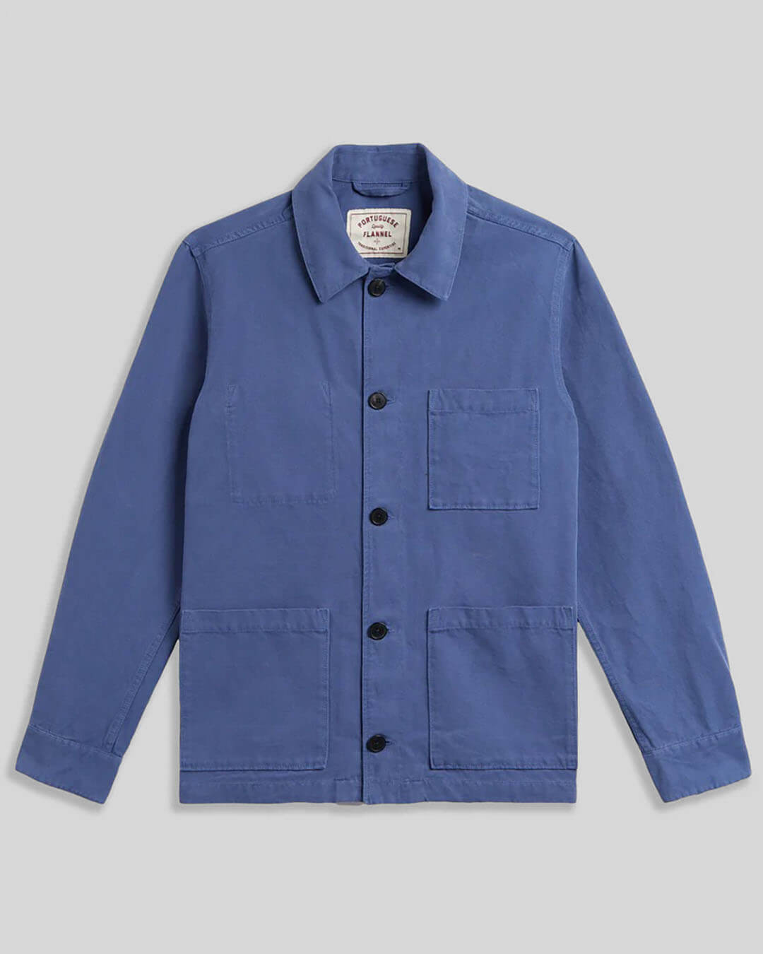 Veste Legacy Canvas Blue Portuguese Flannel en coton canvas bleu coupe workwear