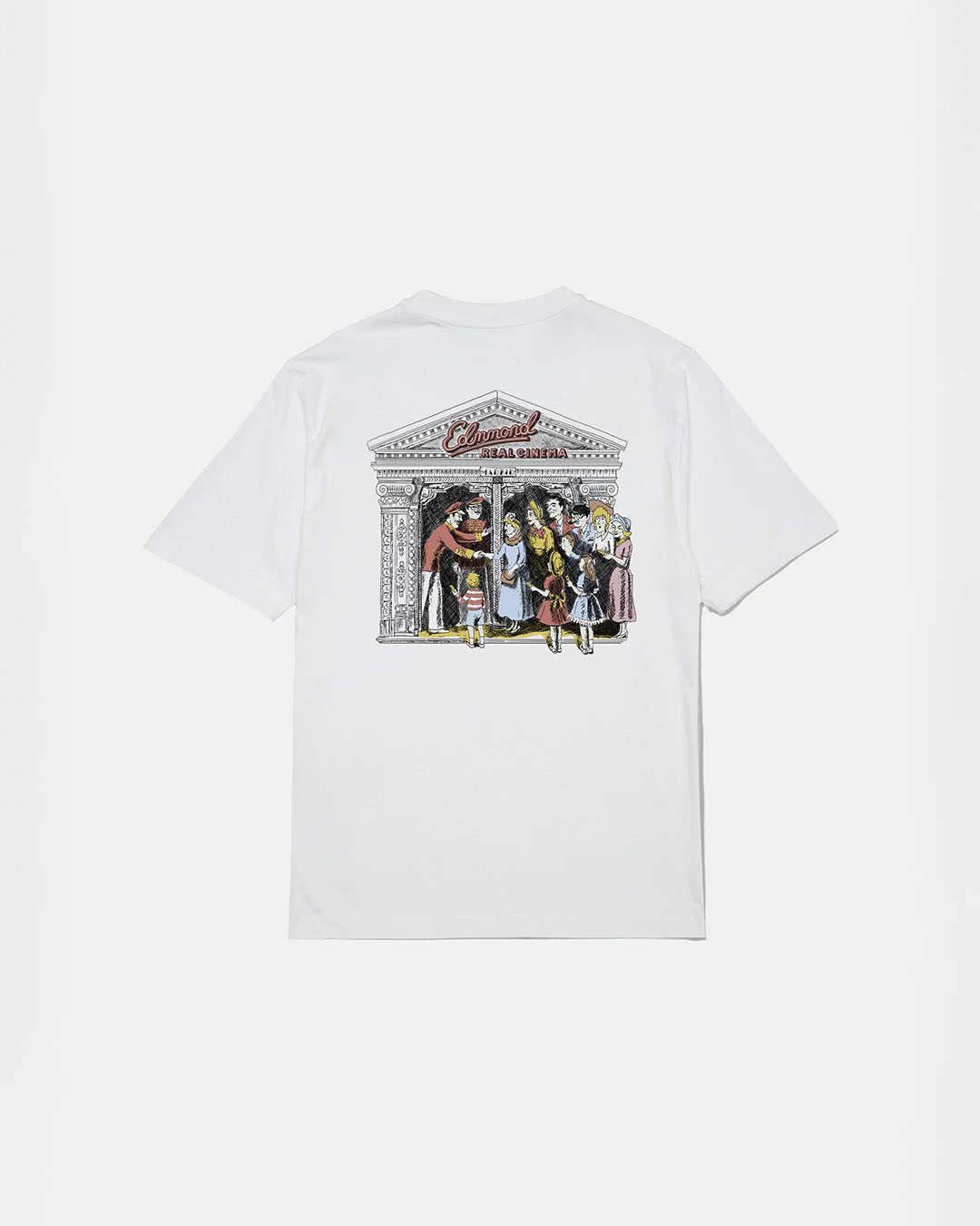 T-shirt Media Company White Edmmond Studios coton bio print graphique dos inspiration cinéma