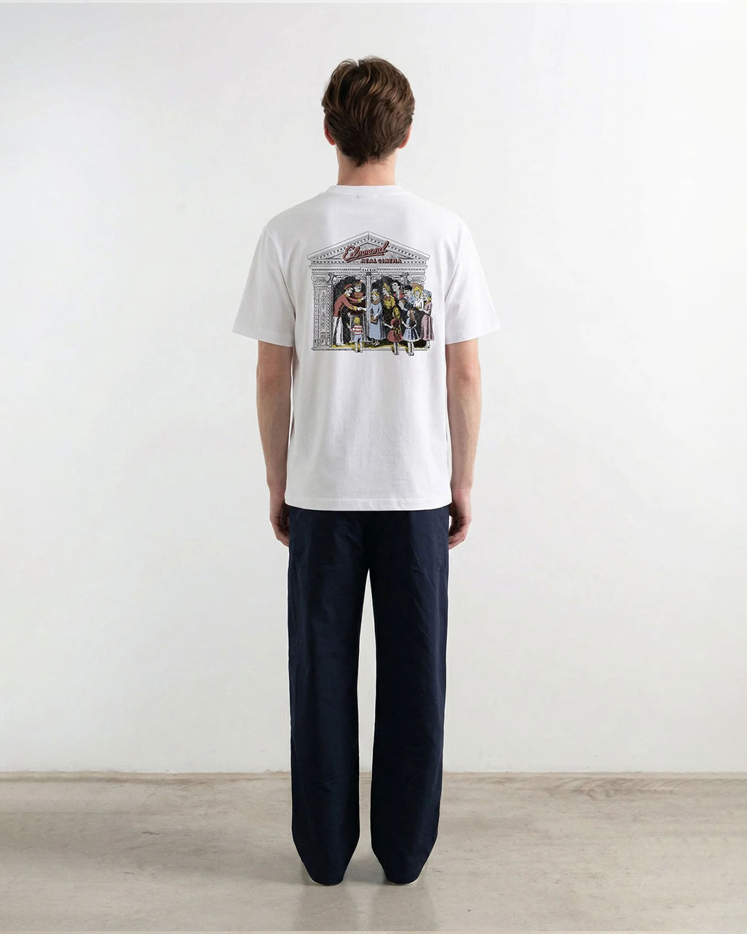 T-shirt Media Company White Edmmond Studios coton bio print graphique dos inspiration cinéma