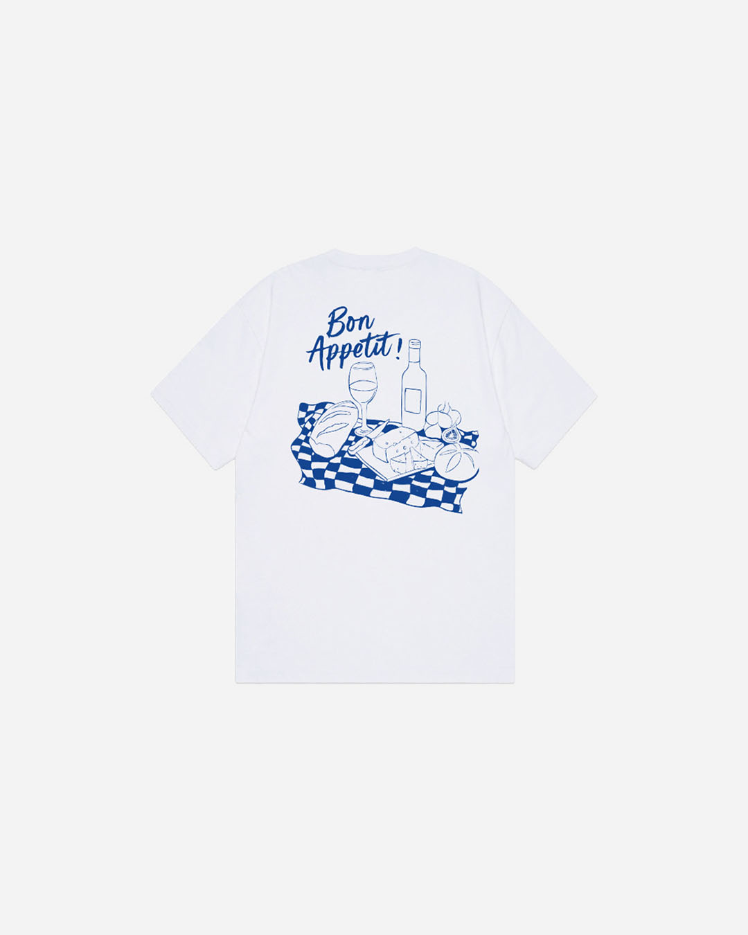T-shirt HomeMade Bon Appétit Tee Blanc STCY en coton avec coupe confortable et col rond