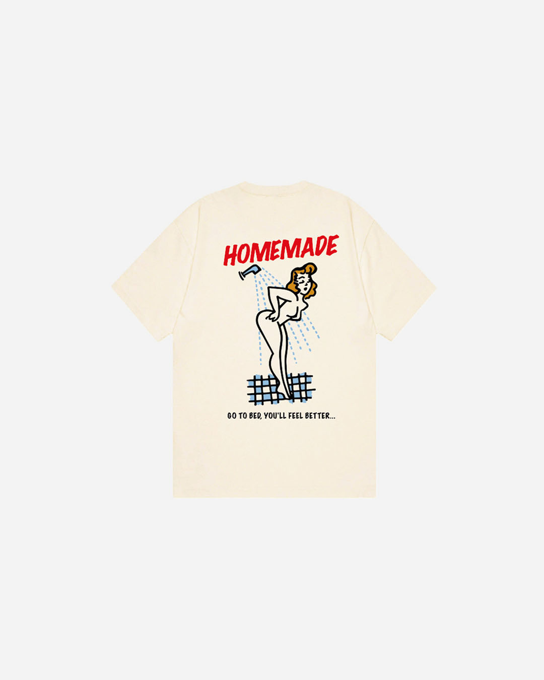 T-shirt HomeMade Shower Tee Creme STCY en coton avec coupe confortable et col rond