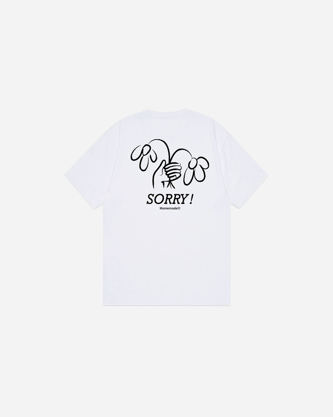 T-shirt HomeMade Sorry Tee Blanc STCY en coton avec coupe confortable et col rond