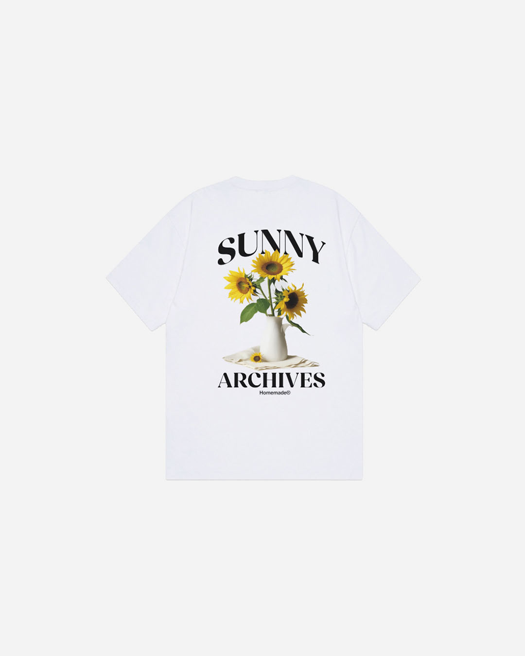 T-shirt HomeMade Sunny Tee Blanc STCY en coton avec coupe confortable et col rond